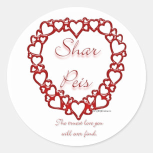 Rond Chinois Sharpei Véritable Amour - Sticker