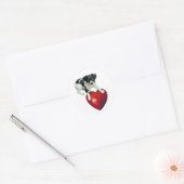 Rond Chiot avec Sticker de Coeur Rouge (Enveloppe)
