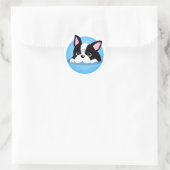 Rond Chiot de Carlin mignon - Sticker (Sac)