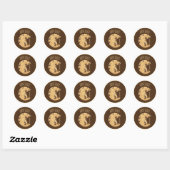 Rond Chocolat Chip Cookie Bite Classic Round Sticker (Feuille)