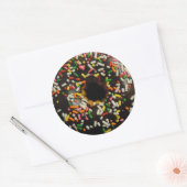 Rond Chocolat Frosted Et Saupoudrer Sticker Donut (Enveloppe)