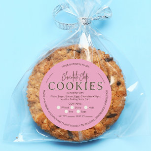 Rond Chocolat rose Cookies Cottage Law Sticker