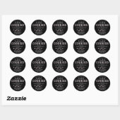 Rond Chocolat rose noir Cookies Cottage Law Sticker (Feuille)