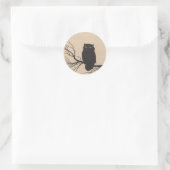 Rond Chouette noire - Sticker Halloween (Sac)