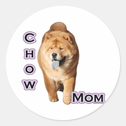Rond Chow Chow Mom 4 - Sticker (Devant)