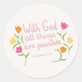 Rond Christian Quote Sticker (Devant)