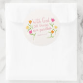 Rond Christian Quote Sticker (Sac)