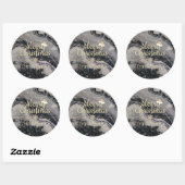 Rond Christmas geode sticker (Feuille)