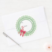 Rond Christmas Pigeon Sticker (Enveloppe)