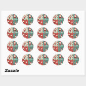 Rond Christmas Sticker (Feuille)