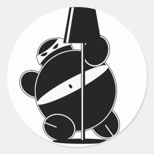 Rond Chubby Ninja - Sticker furtif (Devant)