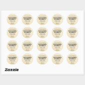 Rond Cinnamon Extract Modern Label Sticker ZEX_001e (Feuille)