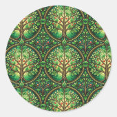 Rond Circular sticker design featuring a repeating  (Devant)