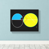 rond cirkelvormig canvas afdruk (Insitu (Houten vloer))