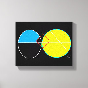 rond cirkelvormig canvas afdruk