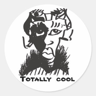 Rond Citation totalement Cool Afrique Jamaïcain Sticker