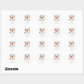Rond Citrouille d'automne Mariage de bienvenue Sticker  (Feuille)