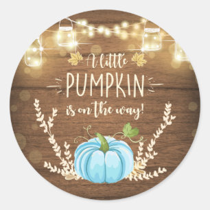 Rond Citrouille rustique Favoriser Tags Sticker Topper 