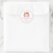 Rond Citrouille Unicorn | Sticker pour l'anniversaire (Sac)