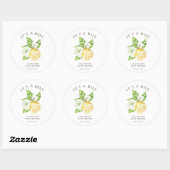 Rond citrus citron baby shower C'est un Sticker pour ga (Feuille)