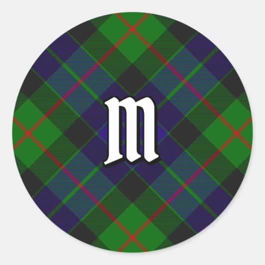 Rond Clan Gunn Tartan Classic Round Sticker (Devant)