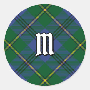 Rond Clan Johnston Tartan Classic Round Sticker