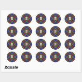Rond Clan MacBeth Tartan Classic Round Sticker (Feuille)