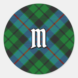 Rond Clan Morrison Chasse Tartan Classic Round Sticker