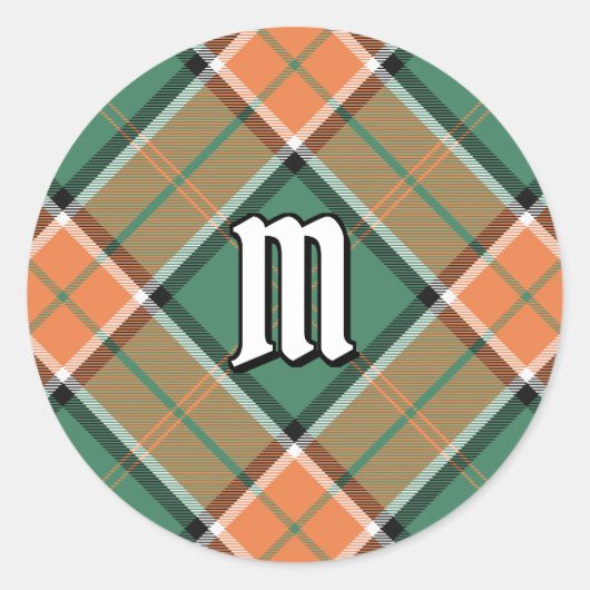 Rond Clan Pollock Tartan Classic Round Sticker (Devant)