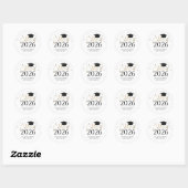 Rond Class of 2026 Graduation Sticker (Feuille)