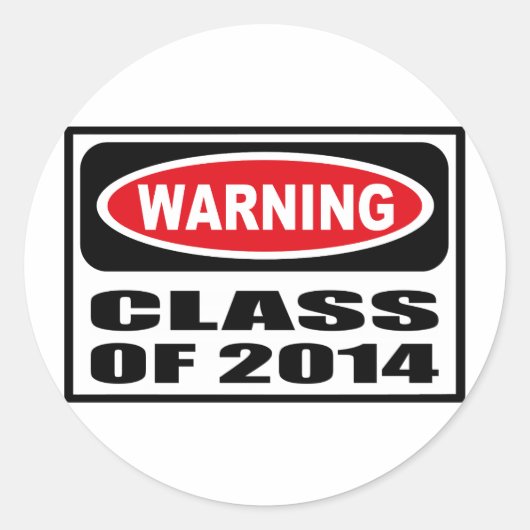 Rond CLASSE D'Avertissement DE Sticker 2014 (Devant)