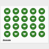 Rond Classe De Sticker 2017 (Plafond De Graduation Vert (Feuille)
