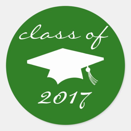Rond Classe De Sticker 2017 (Plafond De Graduation Vert (Devant)