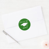 Rond Classe De Sticker 2017 (Plafond De Graduation Vert (Enveloppe)