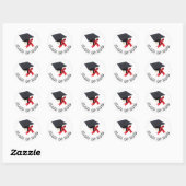 Rond Classe de Sticker Casquette et Diplôme 2019 par Ja (Feuille)