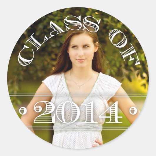 Rond Classe de Sticker Photo Graduation 2014 (Devant)