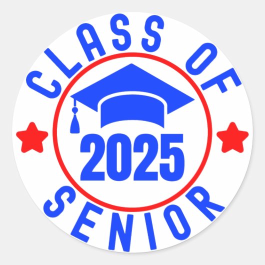 Rond Classe De Sticker Senior 2025 (Devant)
