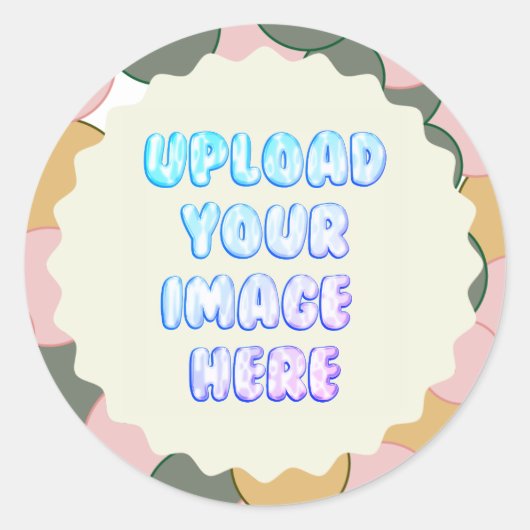 Rond Classic Round Sticker with a Business Logo (Devant)