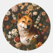 Rond Classic Shibu Inu - Sticker (Devant)