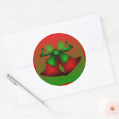 Rond Cloches rouges de Noël I Sticker (Enveloppe)