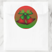Rond Cloches rouges de Noël I Sticker (Sac)