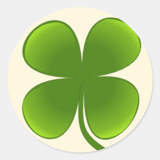 Rond Clover à quatre feuilles - Sticker (Devant)