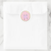 Rond Cochon dans un Sticker à beigne ! (Sac)