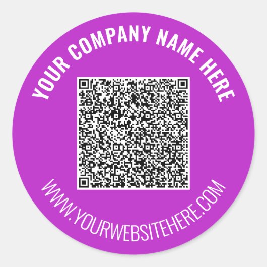 Rond Code QR et Sticker de texte personnalisé Choisir l (Devant)