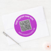 Rond Code QR et Sticker de texte personnalisé Choisir l (Enveloppe)