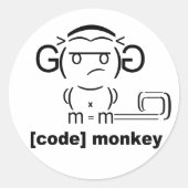 Rond [Code] Sticker pour singe (Devant)