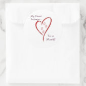 Rond Coeur Mastiff - Sticker (Sac)