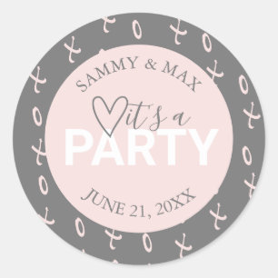 Rond Coeur mignon C'est un Sticker de fête