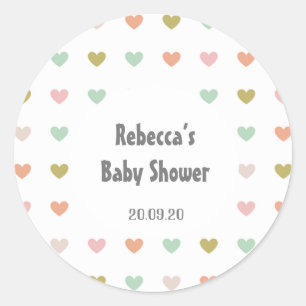 Rond Coeur mignon Mood Baby shower classique Sticker