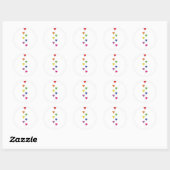 Rond Coeurs de ballons flottants - Sticker (Feuille)